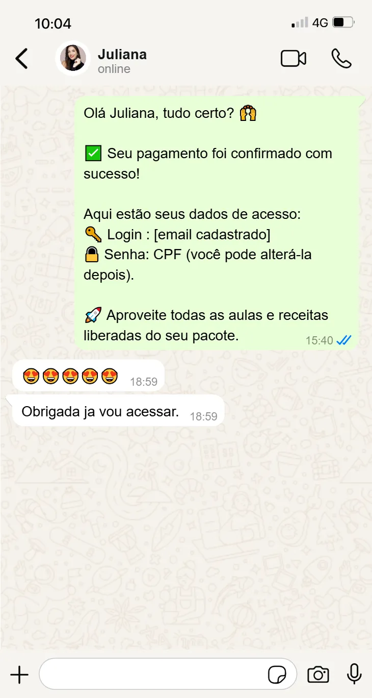 Depoimento de aluna satisfeita 1