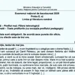 Bacalaureat 2026: Subiecte de rezervă la Limba română