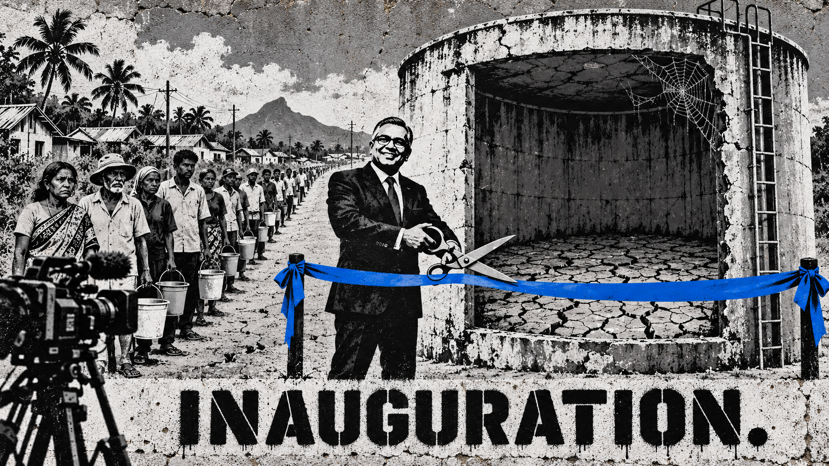 Water tank Mauritius infrastructure accountability — The Meridian