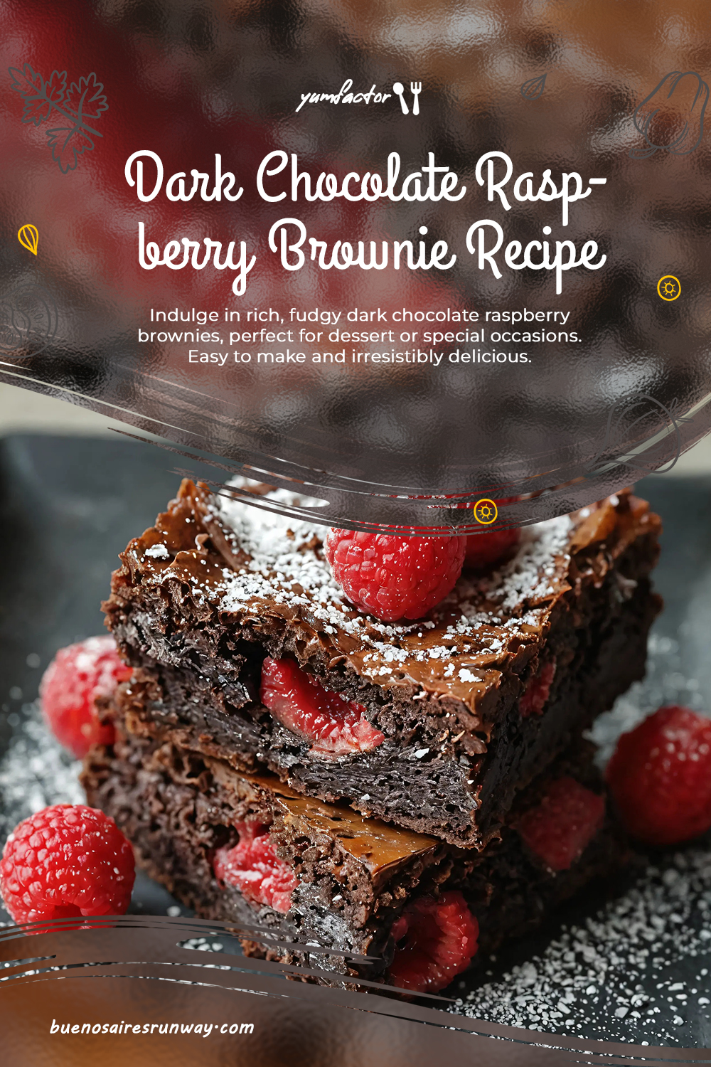 Dark Chocolate Raspberry Brownie Recipe