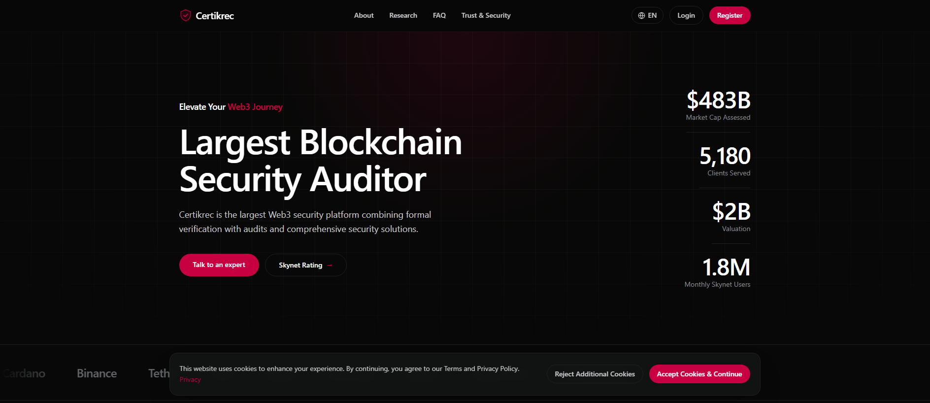 Screenshot of certikrecs.com