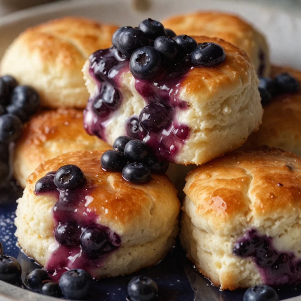 Blueberry Butter Swim Biscuits