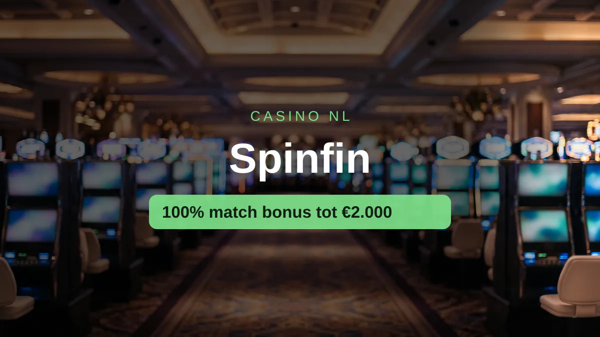 Spinfin casino — welkomstbonus 100% match bonus tot €2.000 + 150 FS, betalingen: Visa, Mastercard, Skrill, Neteller, Paysafecard