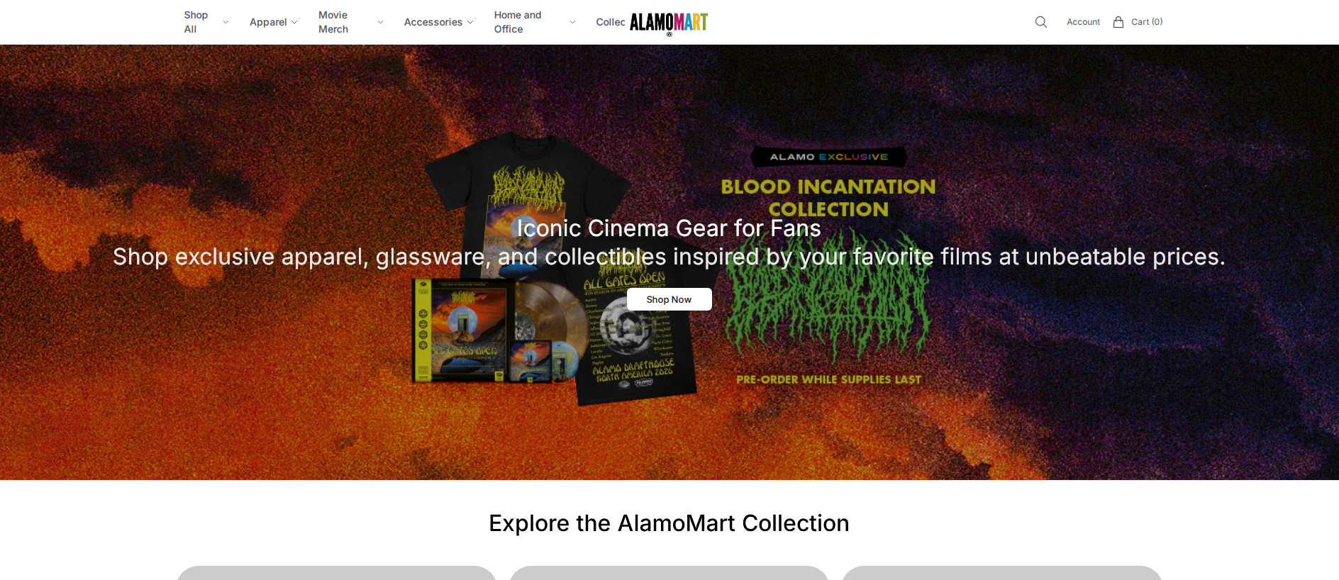 Stored capture of alamodrafthouseofficial.shop