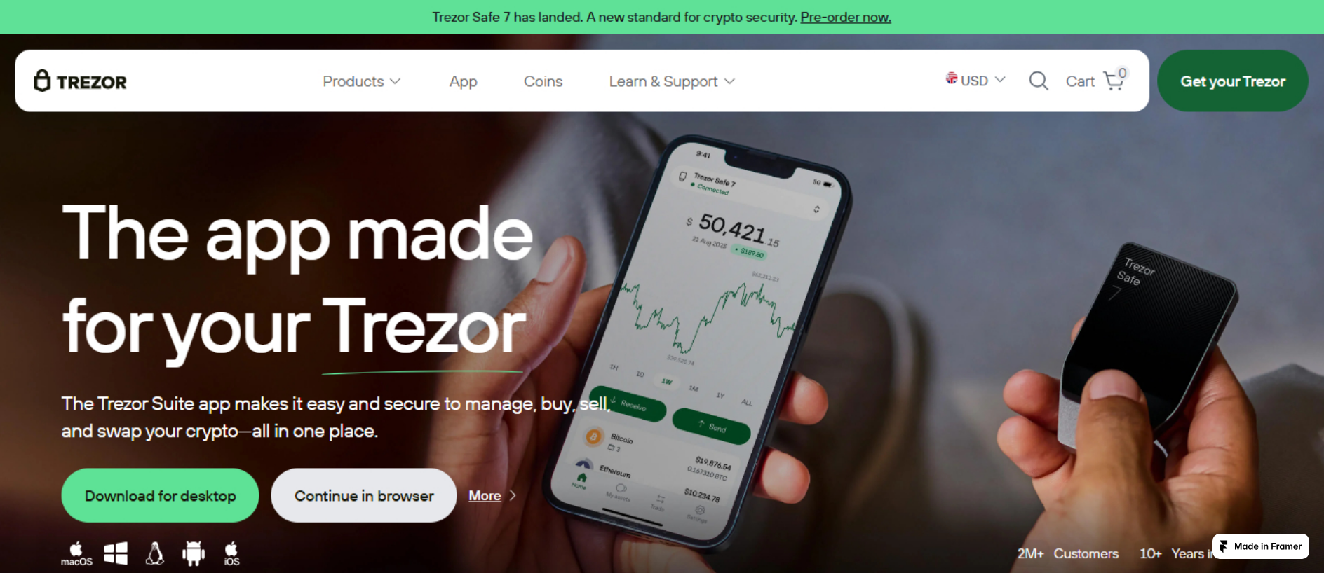 Stored capture of eniotrezor.framer.ai