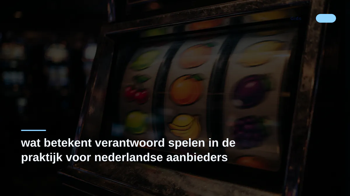 wat betekent verantwoord spelen in de praktijk voor nederlandse aanbieders