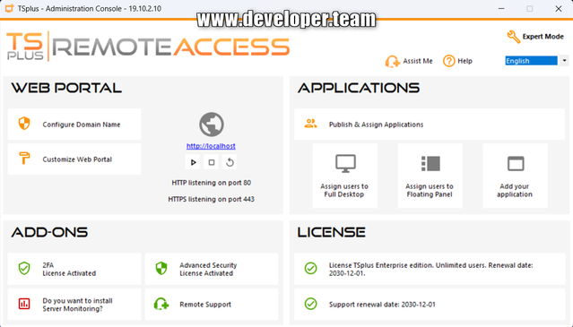 Download TSplus Enterprise Edition v19.10.2.10 with Advance Security + Crack