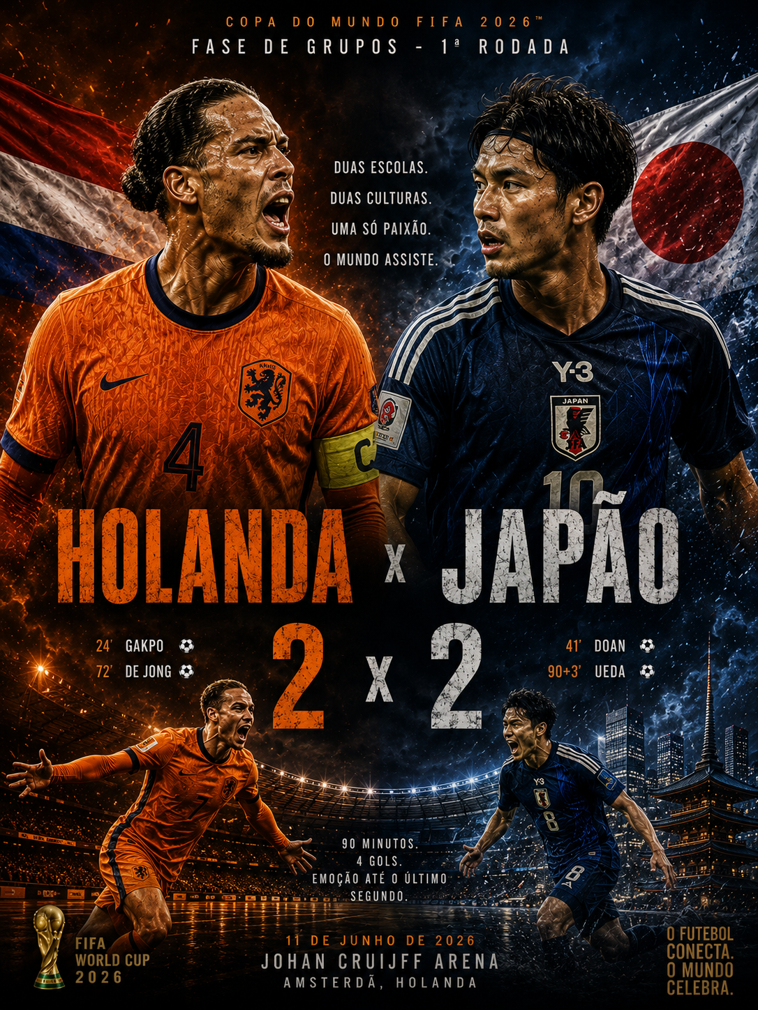 1ª Rodada Holanda x Japão