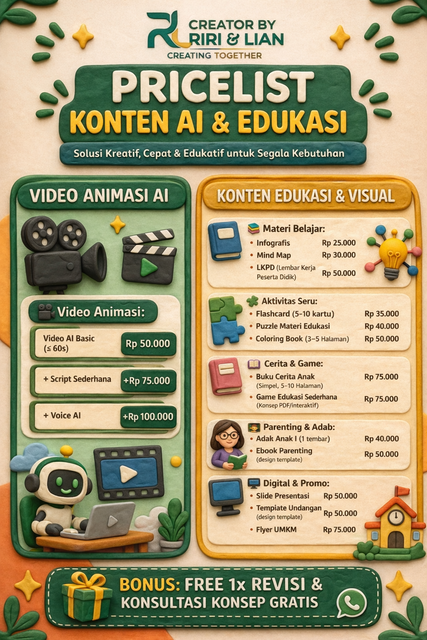 Daftar harga Creator by Riri Lian