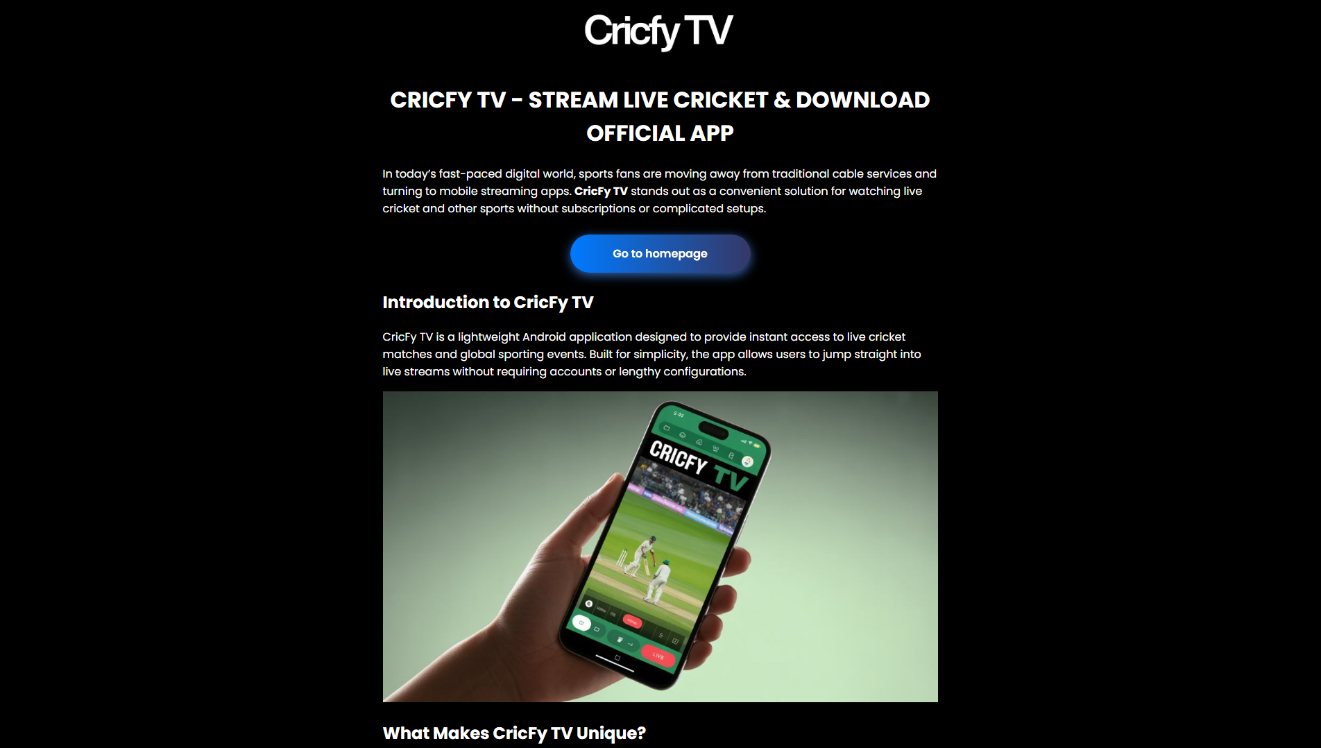 Stored capture of cricfy.org.uk