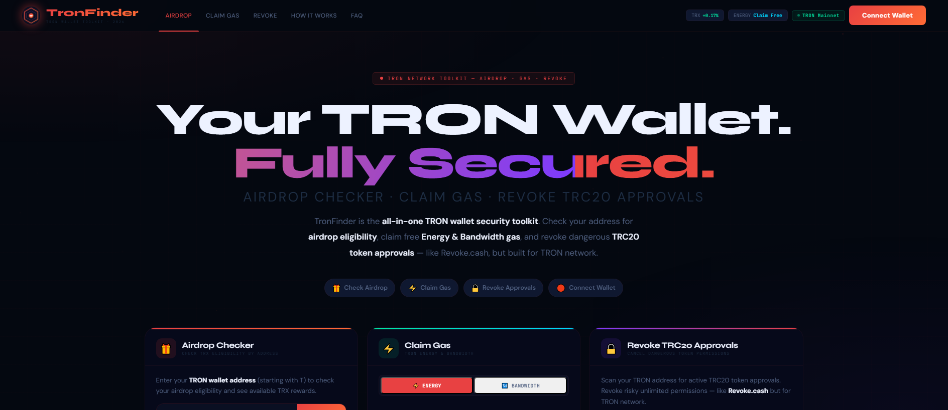 Stored capture of tronfinder.xyz