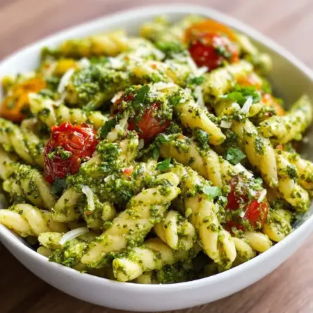 Pesto Pasta Recipe: Quick Vegetarian Dish in 5 Minutes!