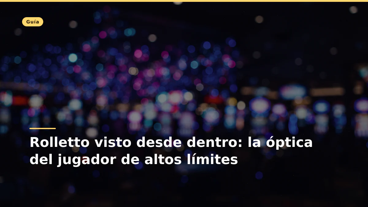 Rolletto visto desde dentro: la óptica del jugador de altos límites