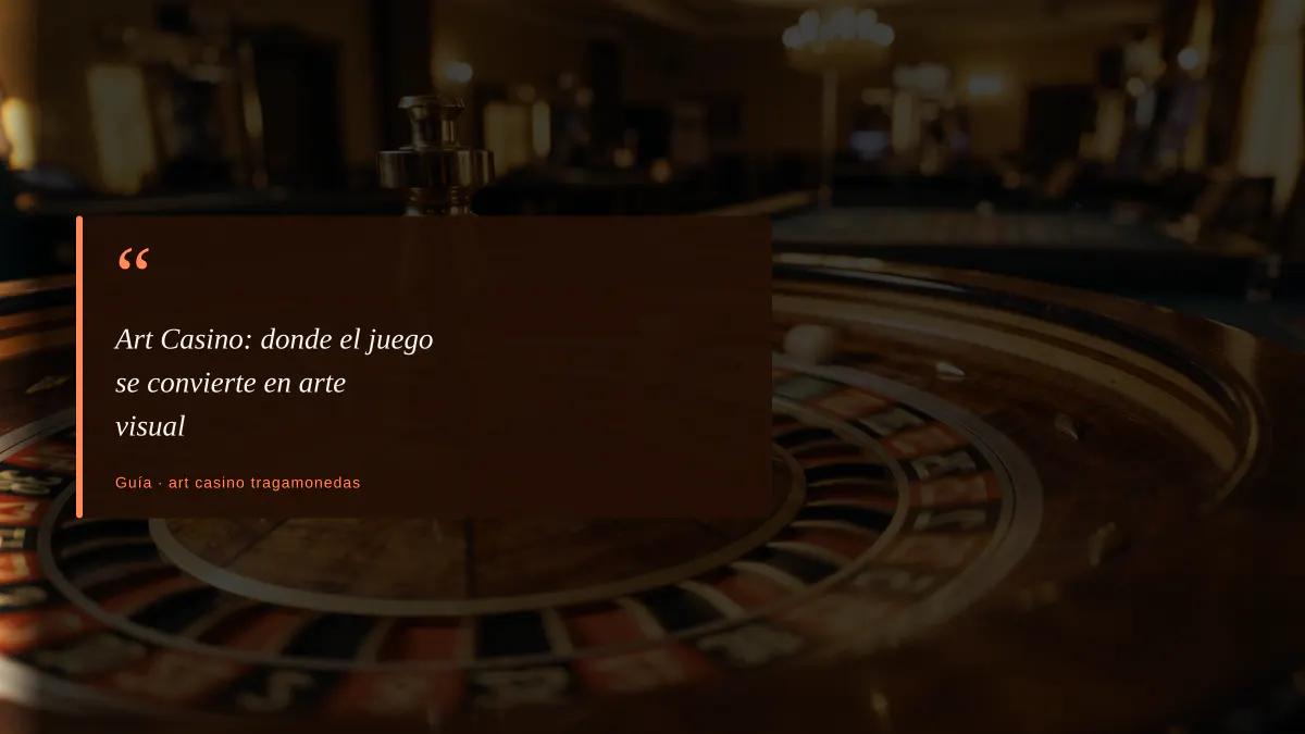 Art Casino: donde el juego se convierte en arte visual
