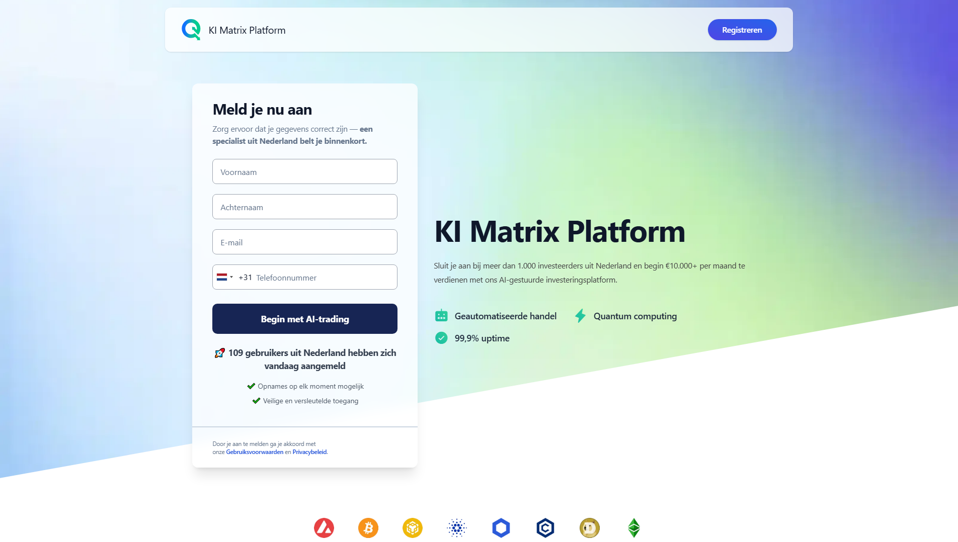 Stored capture of kimatrixplatform.net