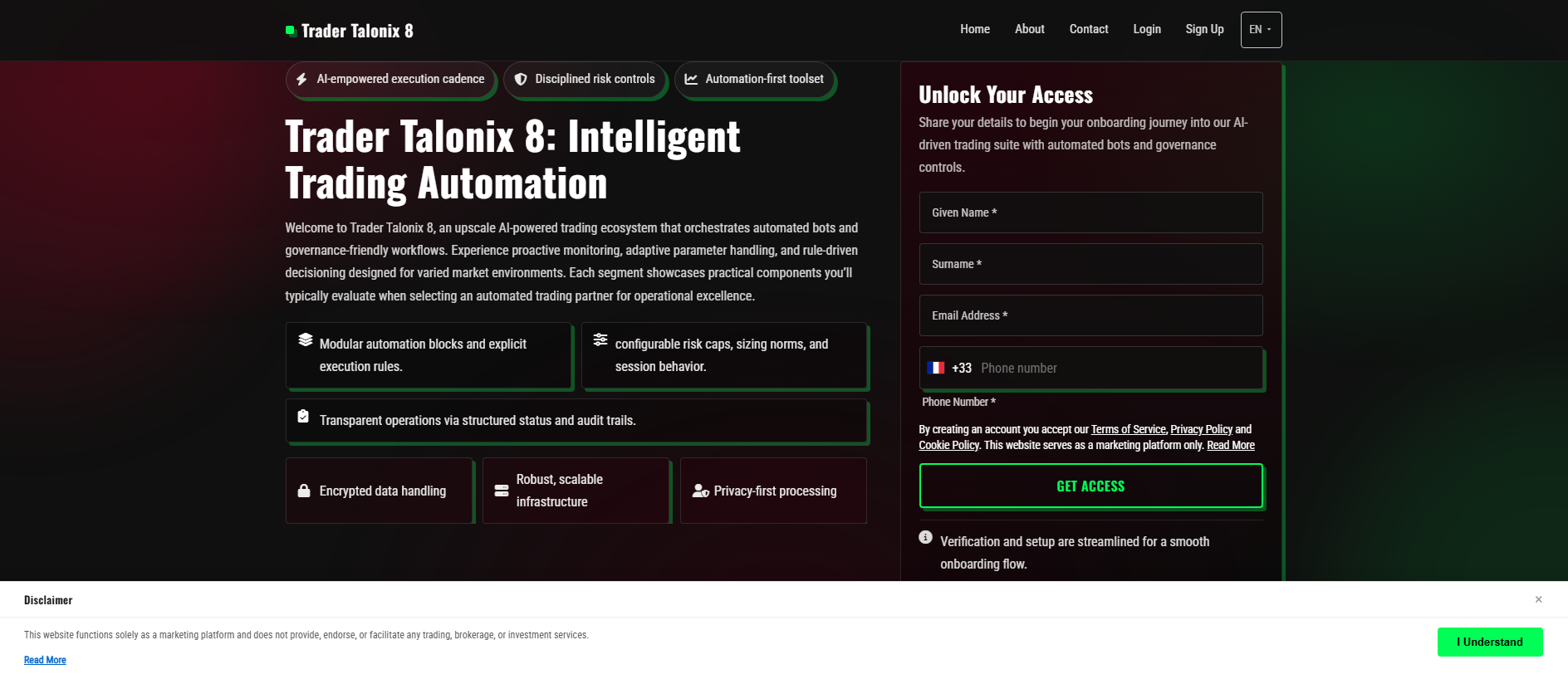 Stored capture of tradertalonix-8-ai.com