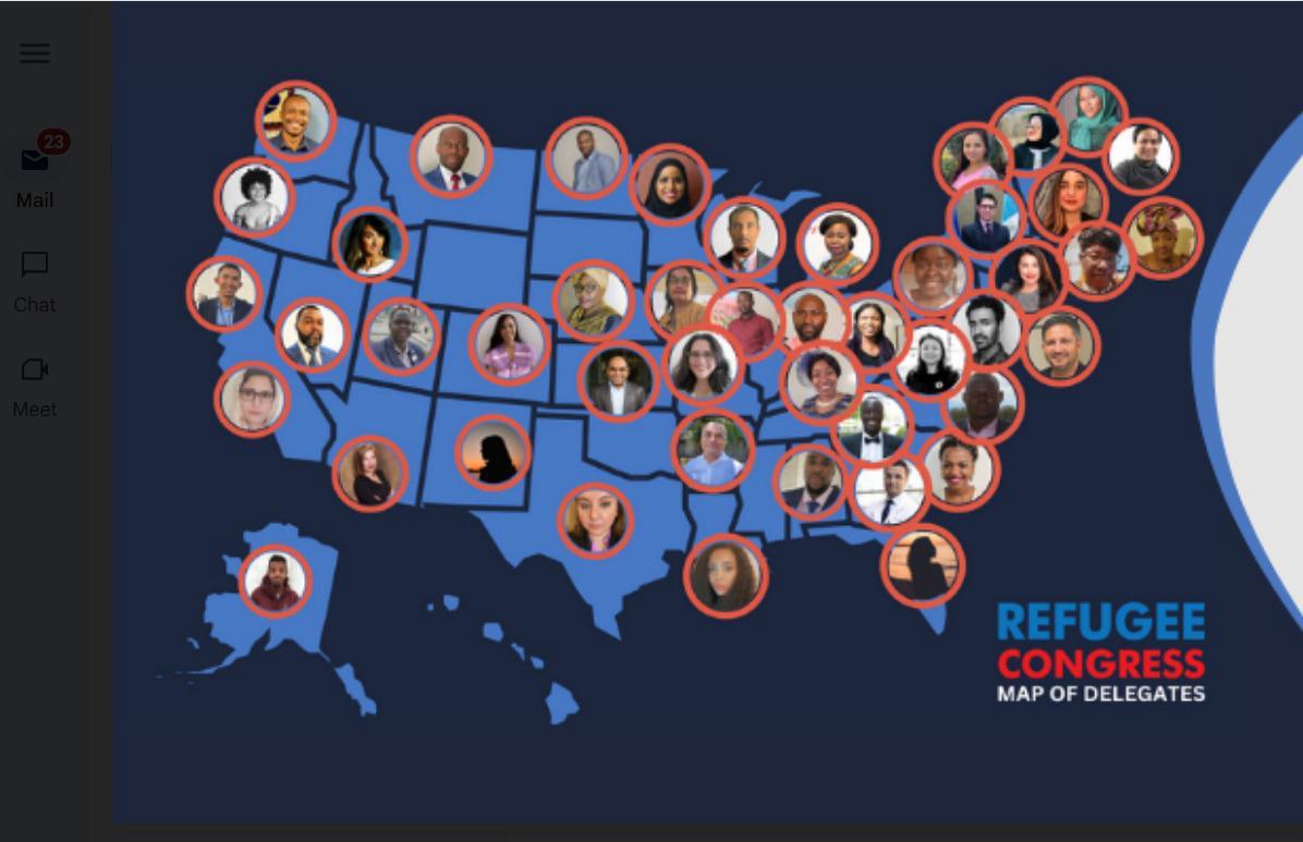 Elected Refugee Congress Dalegate from 50 state.
