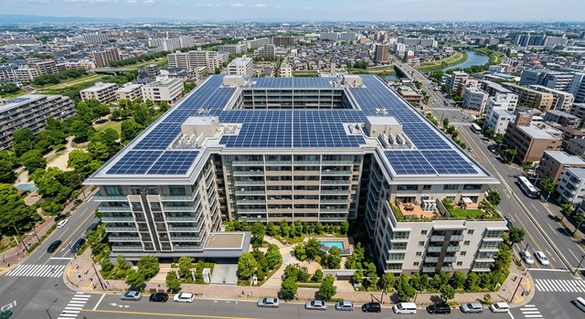 Impianto fotovoltaico su un condominio