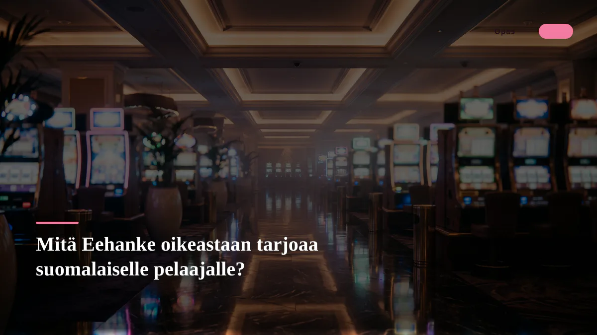 Mitä Eehanke oikeastaan tarjoaa suomalaiselle pelaajalle?