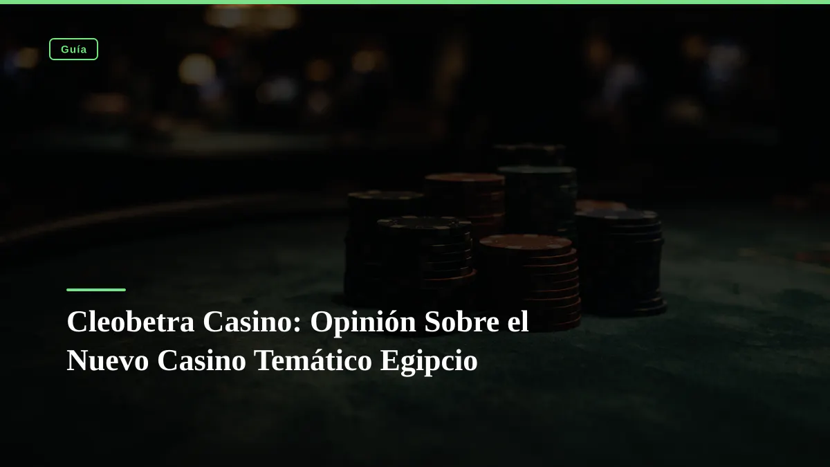 Cleobetra Casino: Opinión Sobre el Nuevo Casino Temático Egipcio