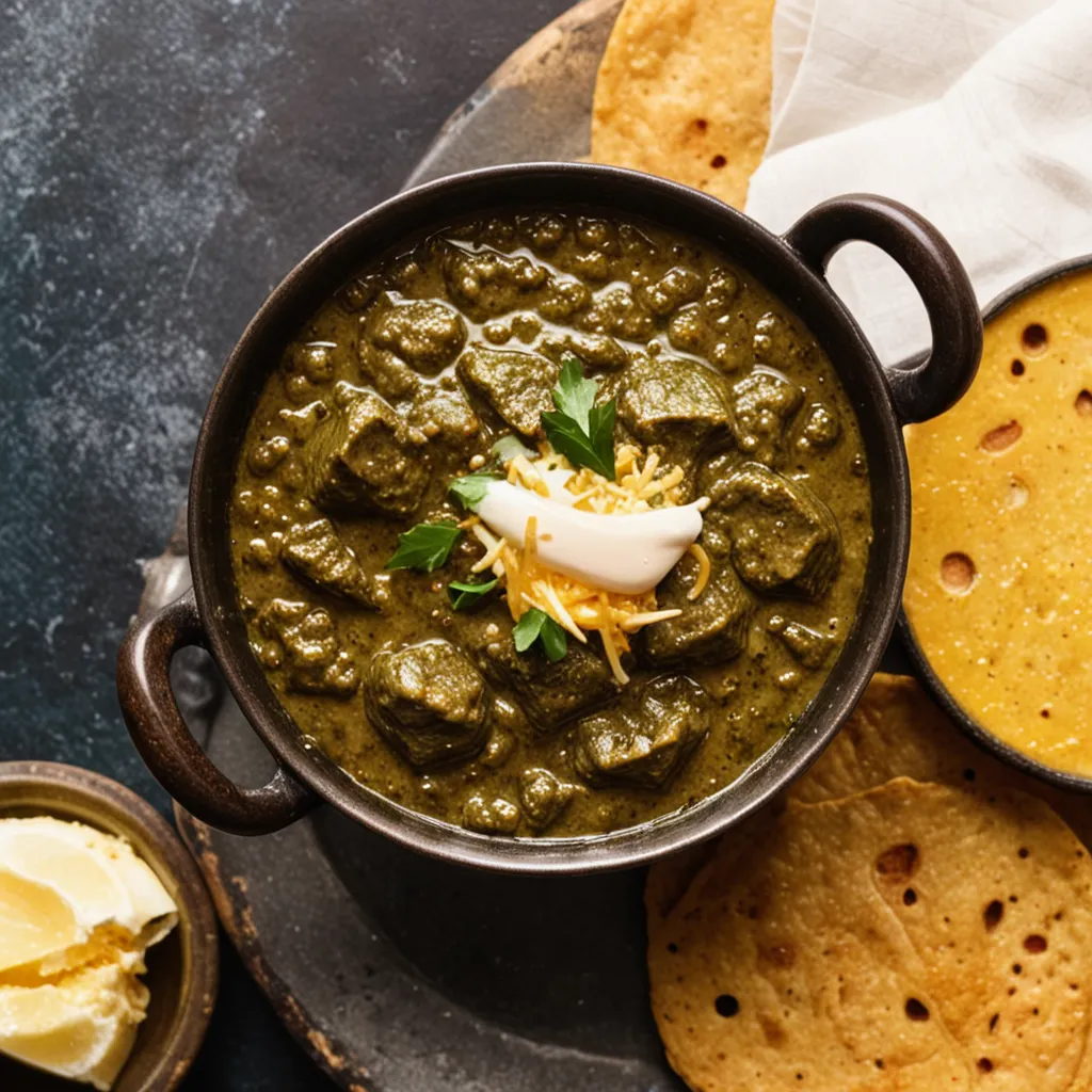 Sarson ka Saag Punjabi Style - Creamy Mustard Greens Recipe