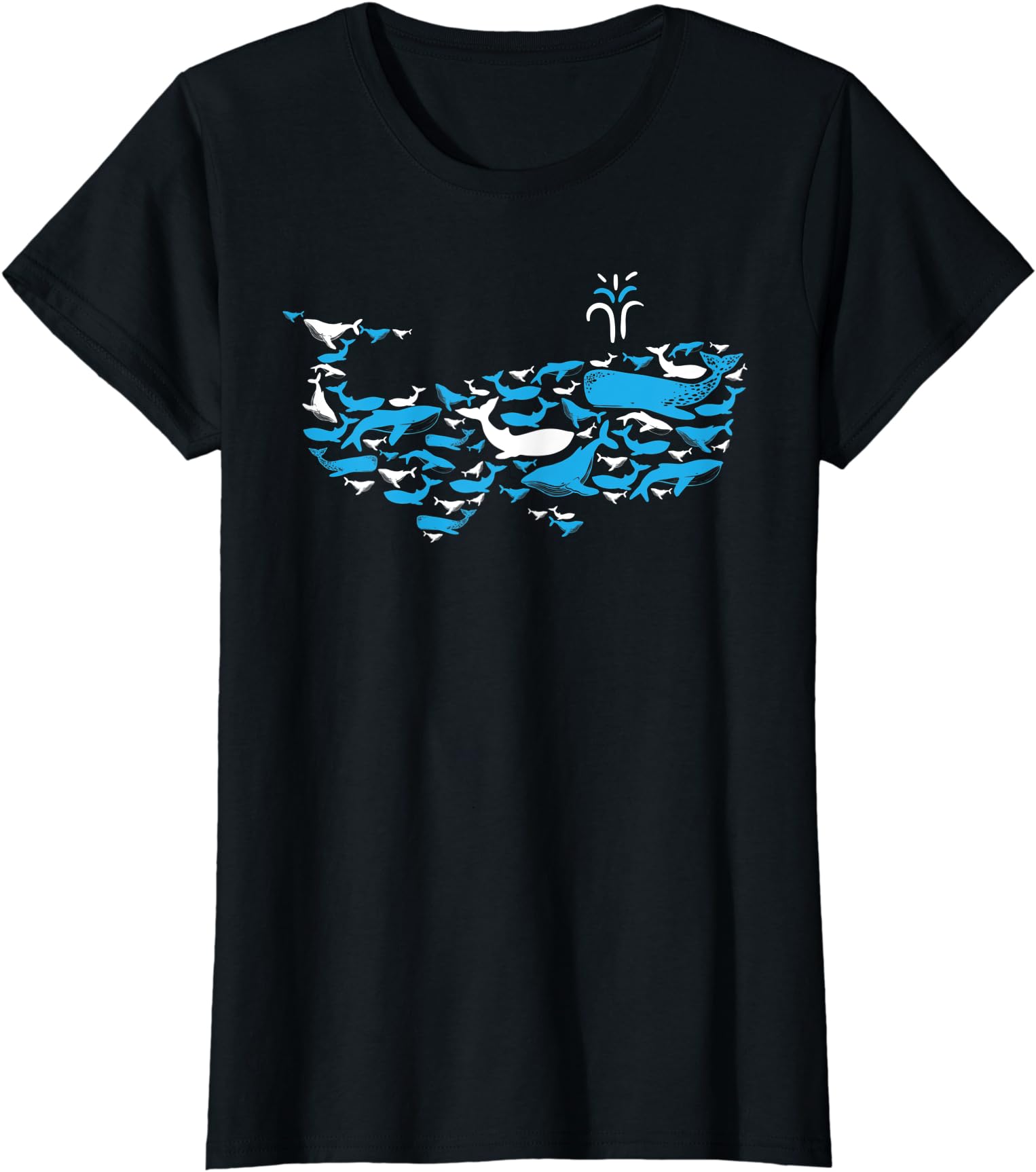 Whale Lover Marine Mammal Sea Animal Underwater Ladies’ Crewneck T-Shirt