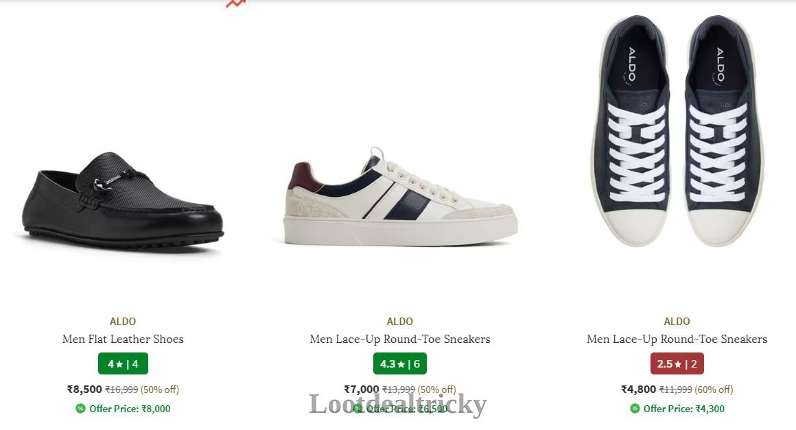 Ajio Aldo 50 – Wonderful Discount Today @ 50% OFF