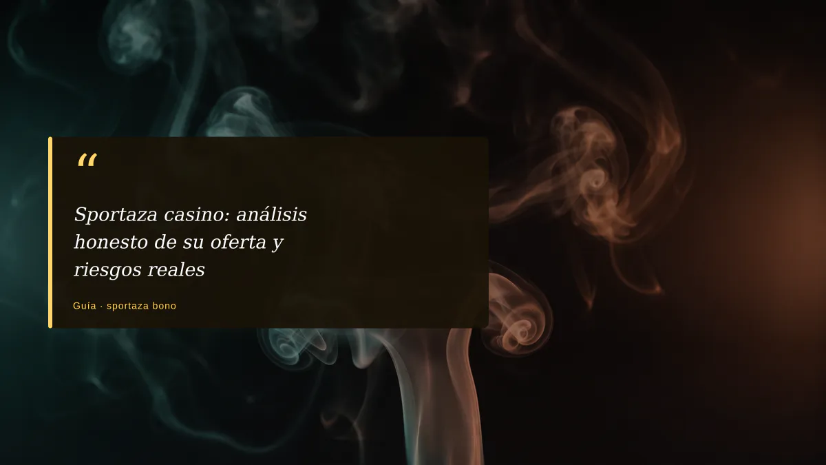 Sportaza casino: análisis honesto de su oferta y riesgos reales