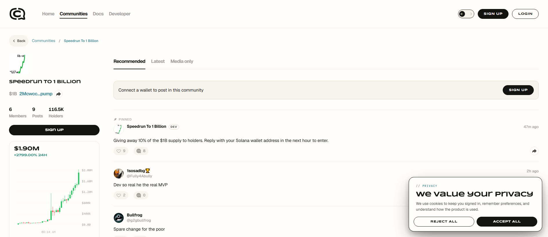 Forensic screenshot of coincommuities.org showing the phishing page layout