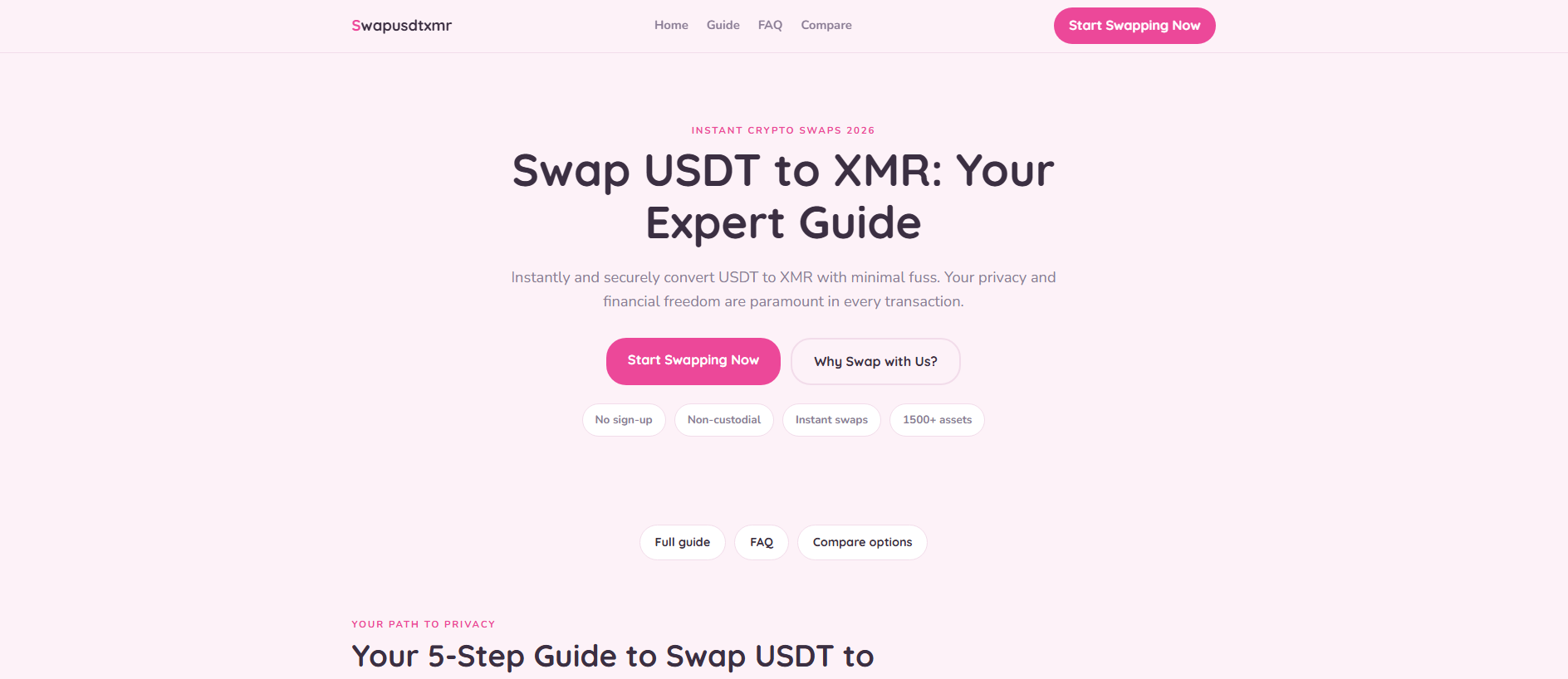 Stored capture of swapusdtxmr.xyz