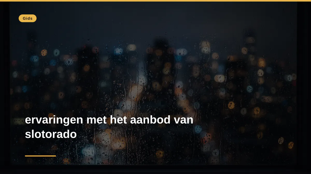 ervaringen met het aanbod van slotorado