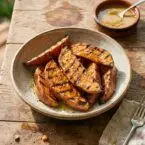 Grilled Sweet Potatoes with Honey-Mustard Sauce