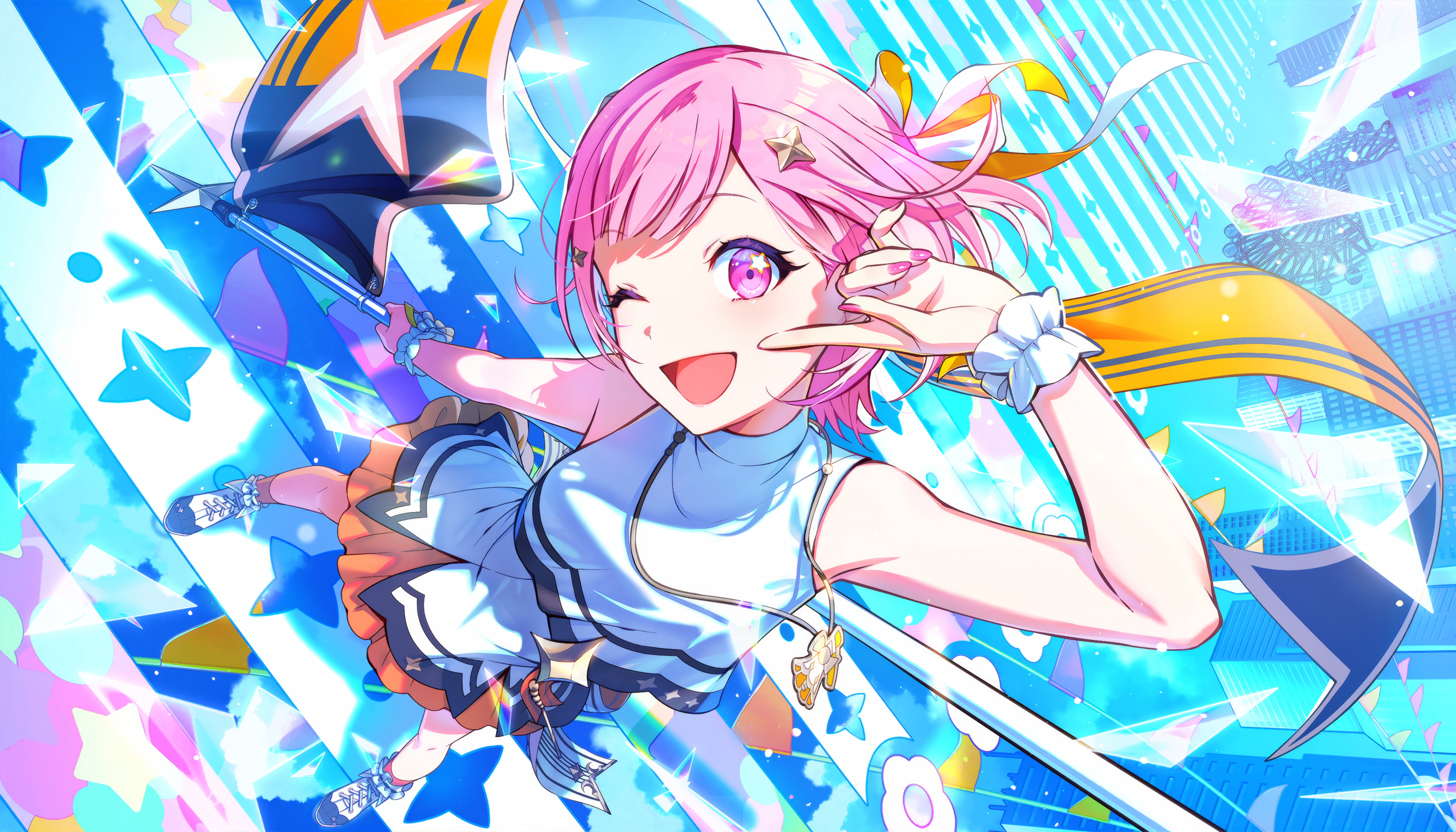 07 鳳えむ 4K Card Upscale #prsk #pjsk #プロセカ 【前を向いて歩こう】 #鳳えむ