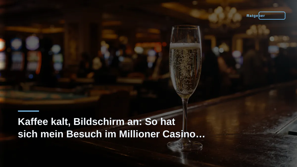 Kaffee kalt, Bildschirm an: So hat sich mein Besuch im Millioner Casino wirklich angefühlt