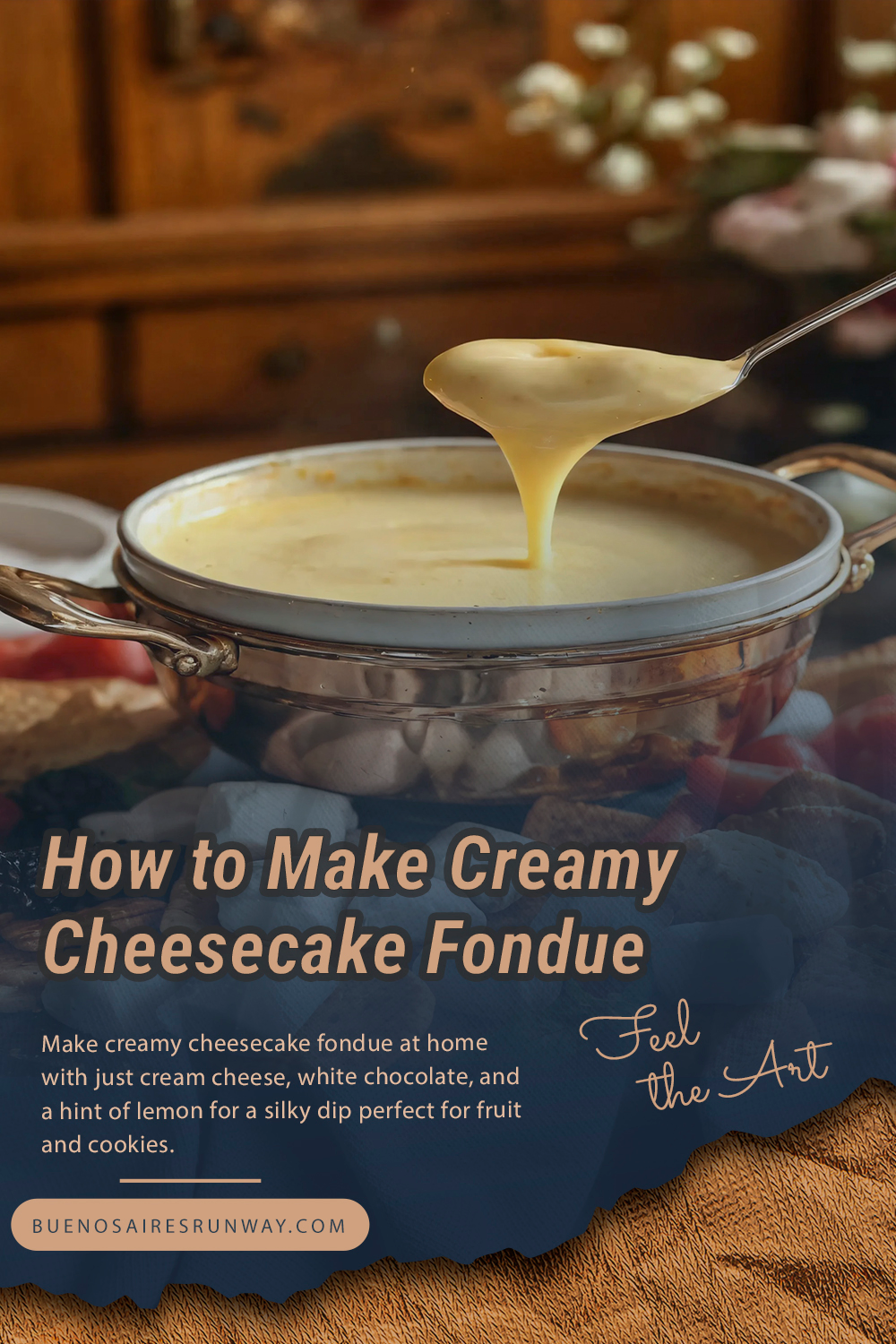 How to Make Creamy Cheesecake Fondue