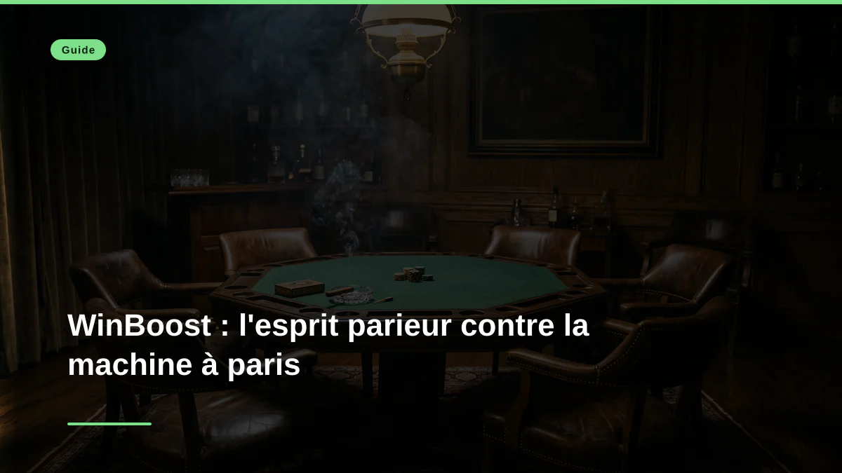 WinBoost : l'esprit parieur contre la machine à paris