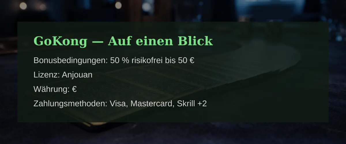 GoKong — Auf einen Blick