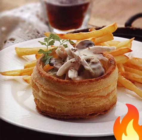 Постер Волованы с мясом и грибами