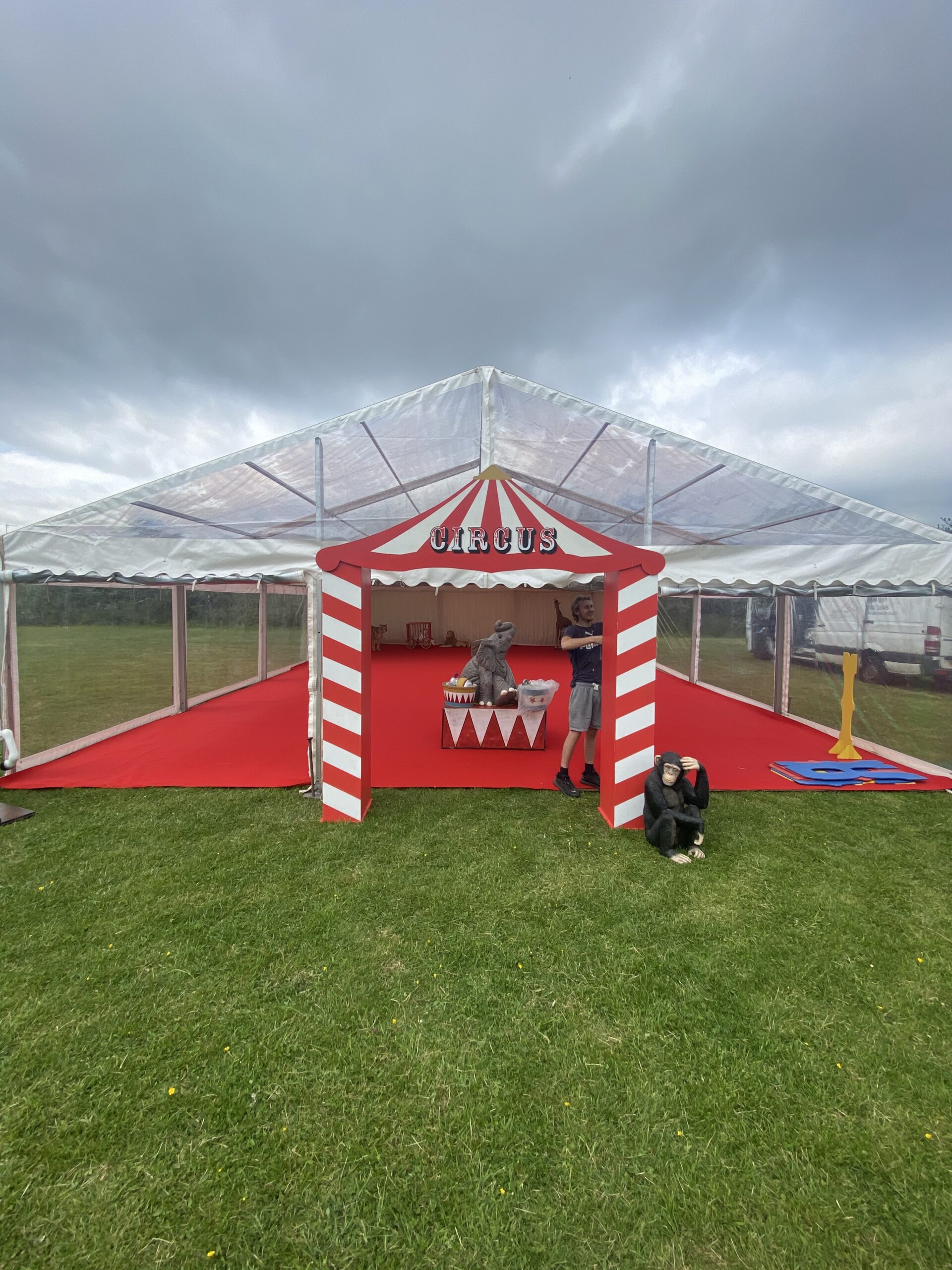 Festival site marquee in place