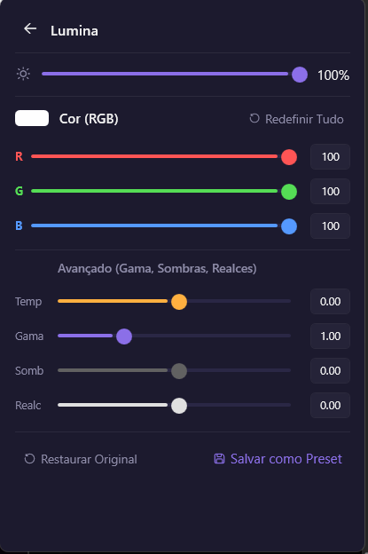 Configurações Avançadas