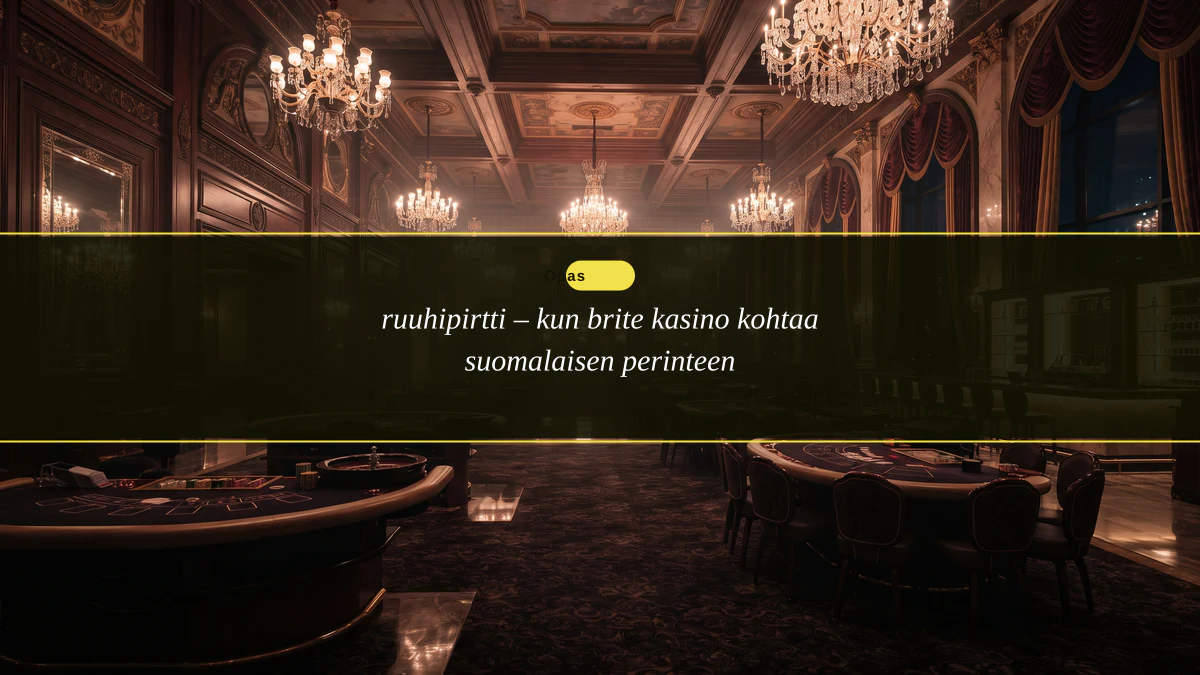ruuhipirtti – kun brite kasino kohtaa suomalaisen perinteen