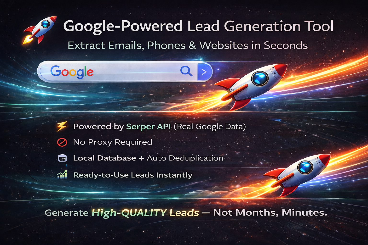 Google Lead Generator – Extract Emails, Phones & Websites Fast– No Proxy Needed