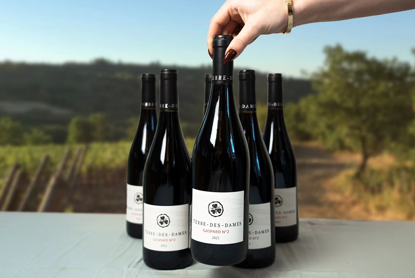 Bio Rode wijn van de boer - Gaspard N°2 biologische Languedoc van Domaine Terre des Dames - www.Vleeskopenbijdeboer.nl