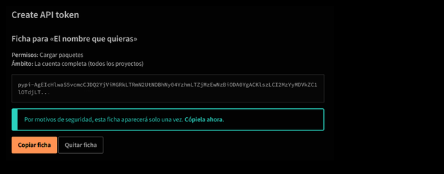 Copiar token
