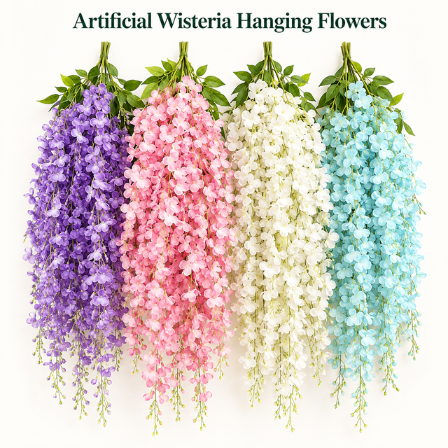 Artificial Wisteria Hanging Flower Display