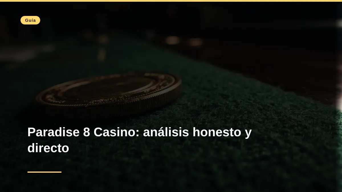 Paradise 8 Casino: análisis honesto y directo