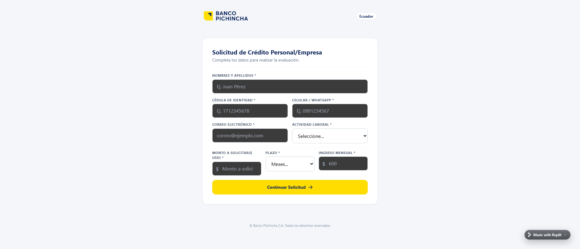 Stored capture of creditopichincha-2026--credipichincha2.replit.app