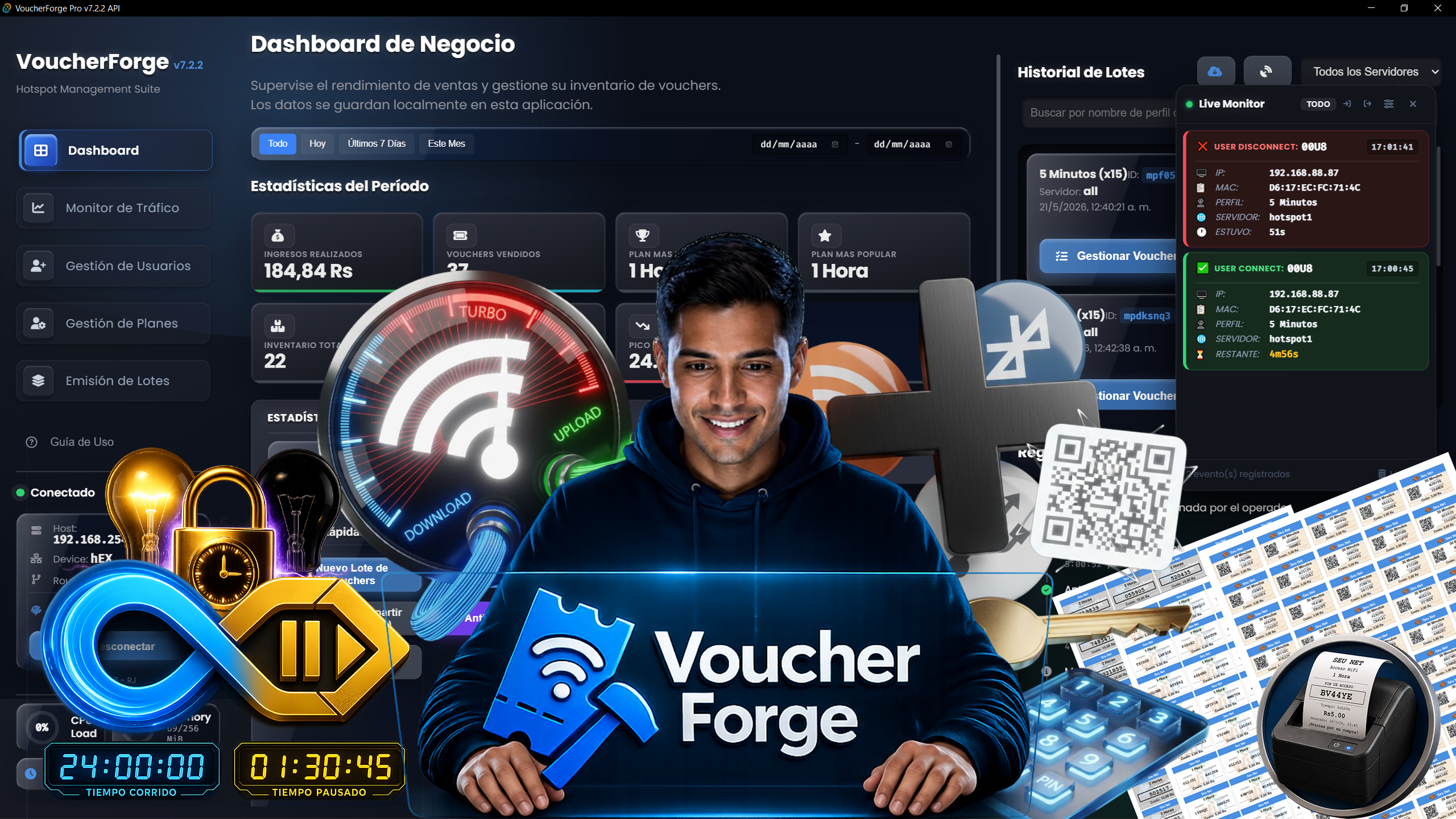 Arquitectura visual de VoucherForge Pro v7.2.2