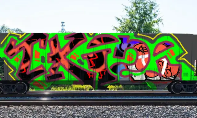 Graffiti artwork by Tkiz