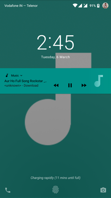 Lockscreen Controls for Music Player